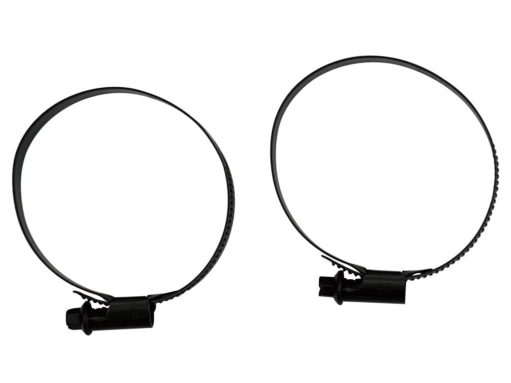 新品 CFポッシュ(Cf Posh) オールステンレスホースバンド ブラック 50mm-70mm 2個入 830625