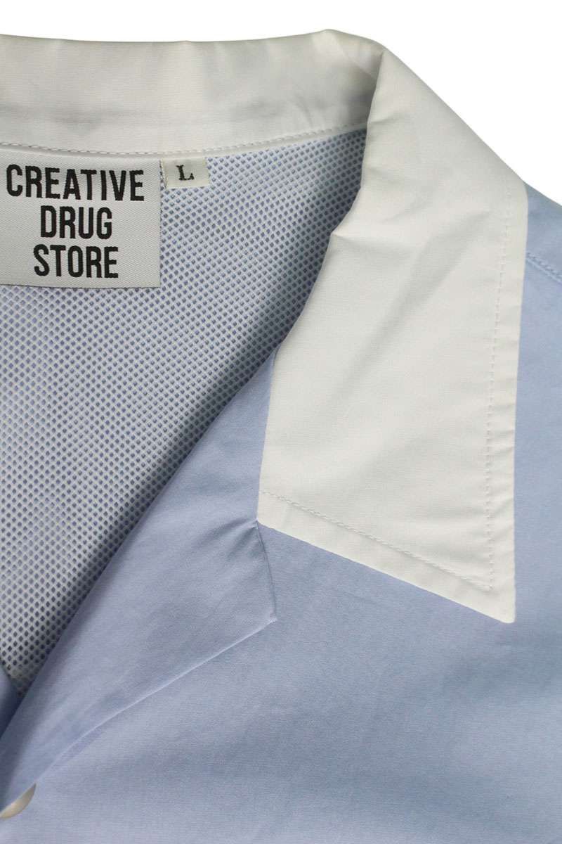 クリエイティブドラッグストア オープンカラー半袖シャツ メンズ L