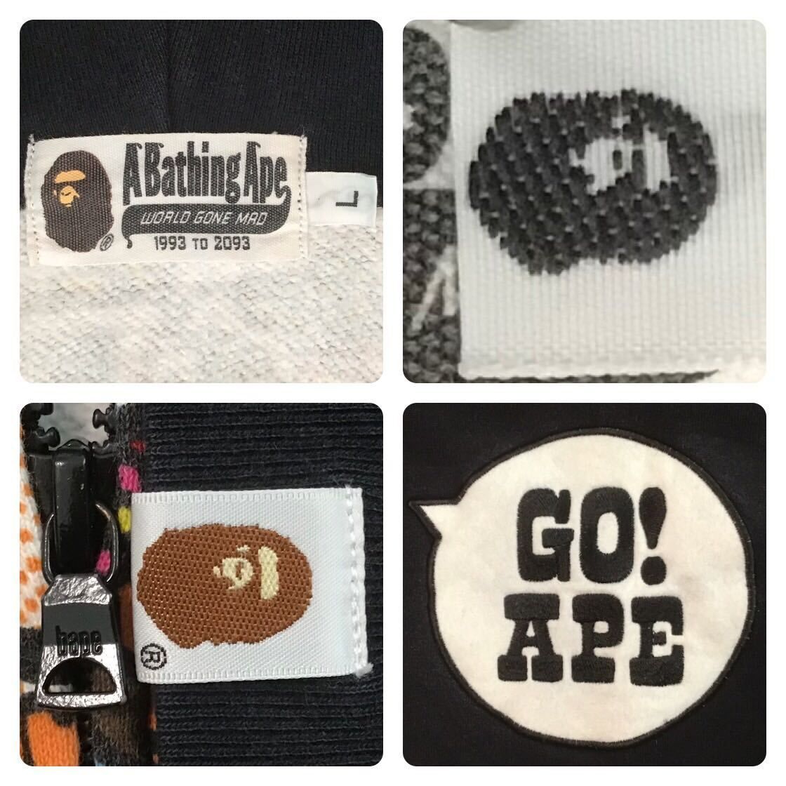 Comic milo & lisa フルジップ パーカー Lサイズ a bathing ape BAPE 
