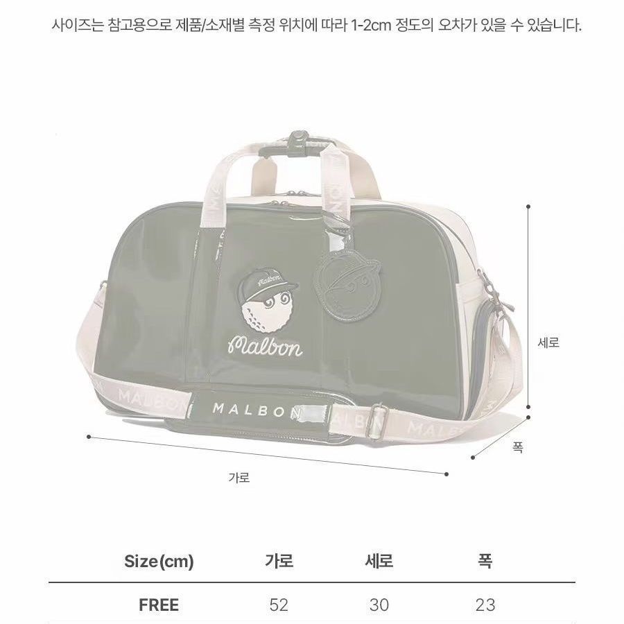 マルボンゴルフ ボストンバッグ エナメル MALBON GOLF エナメル ボストンバッグ シューズポケット付