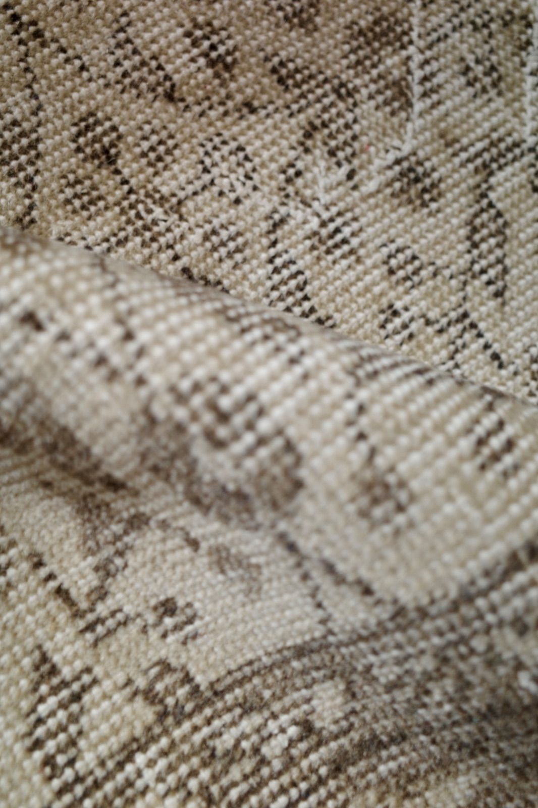 トルコ ヴィンテージラグ ブラウン フローラル ミルキーべージュ✳︎52