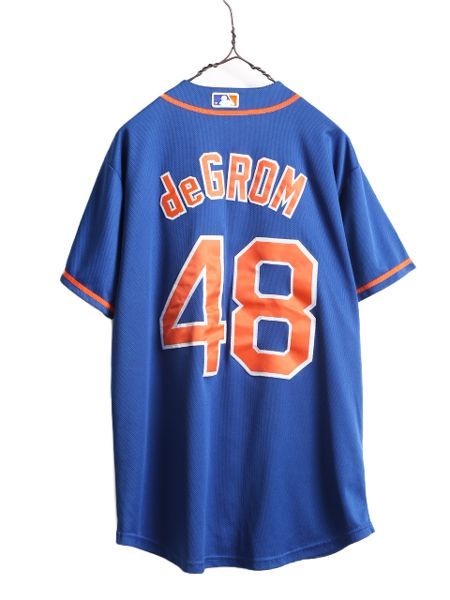 NIKE - MLB オフィシャル ナイキ メッツ ベースボール シャツ メンズ M / 古着 NIKE ユニフォーム メジャーリーグ 半袖シャツ ゲームシャツ 重ね着 お得なクーポン配布中!】 MLB オフィシャル ナイキ メッツ ベース