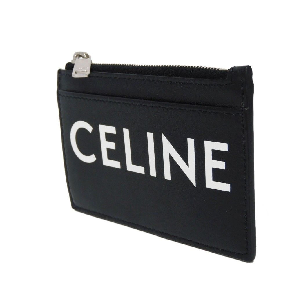 CELINE セリーヌ ジップ カードホルダー ブラック ホワイト バイ