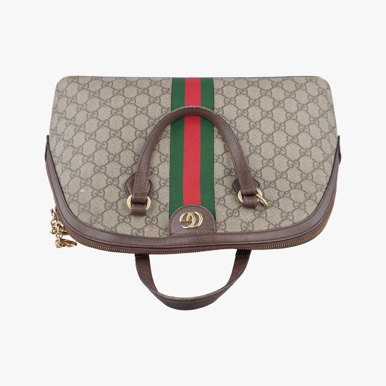 グッチGucciオフィディアブラウンPVCコーティングキャンバス×レザー524533D024715635