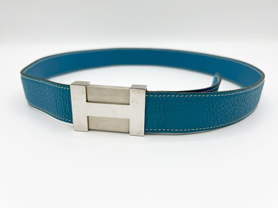 HERMES エルメス Hベルト レディース レザー ブルージーン