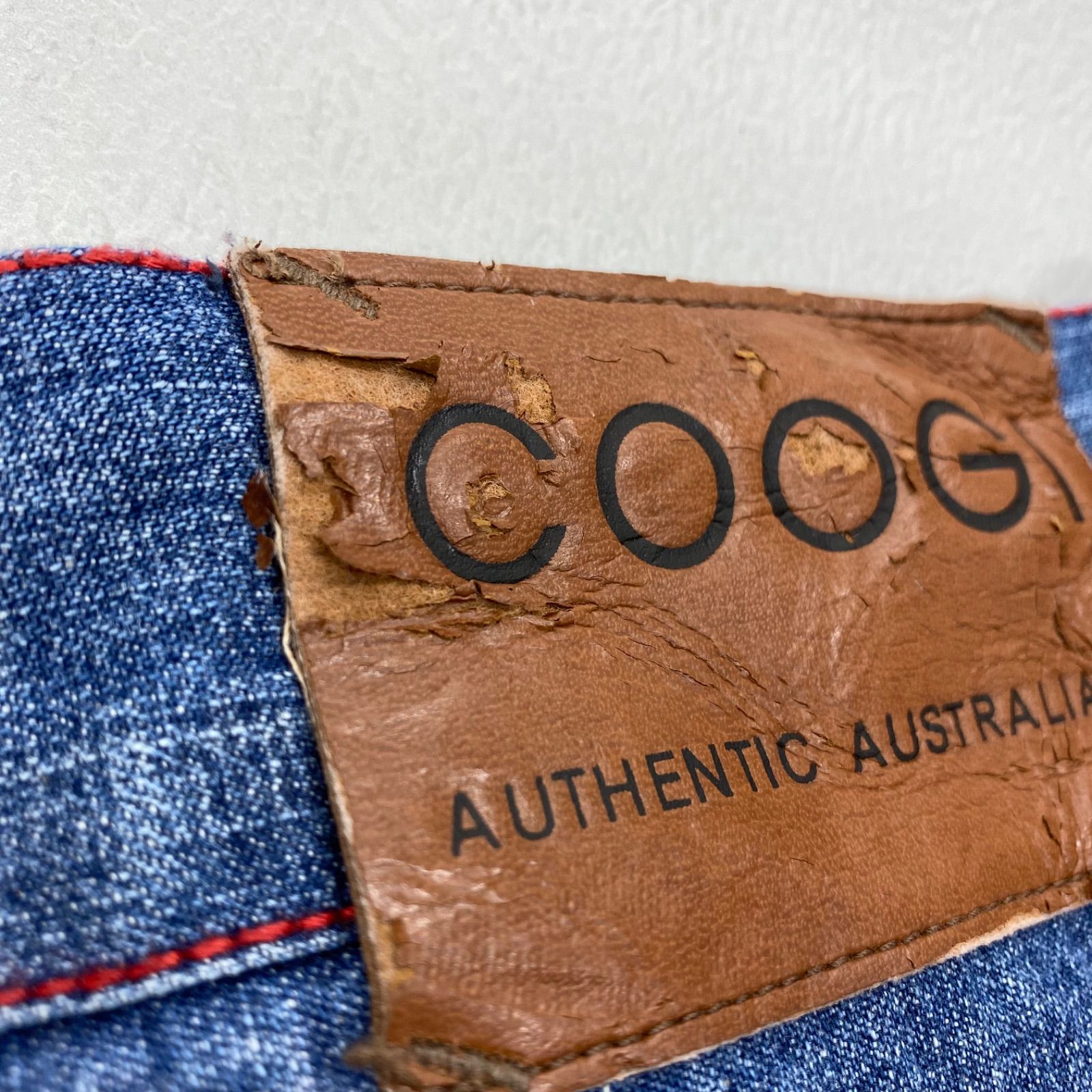 クージー COOGI デニム バギーパンツ 刺繍 W41 L34.5 インディゴ