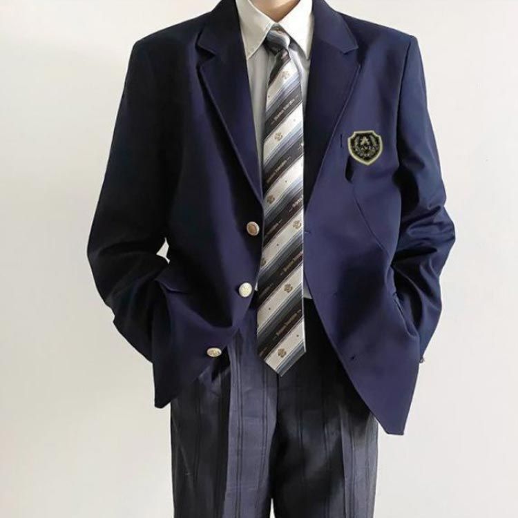 4点セット！男子高校制服 ブレザー スクールジャケット ロング