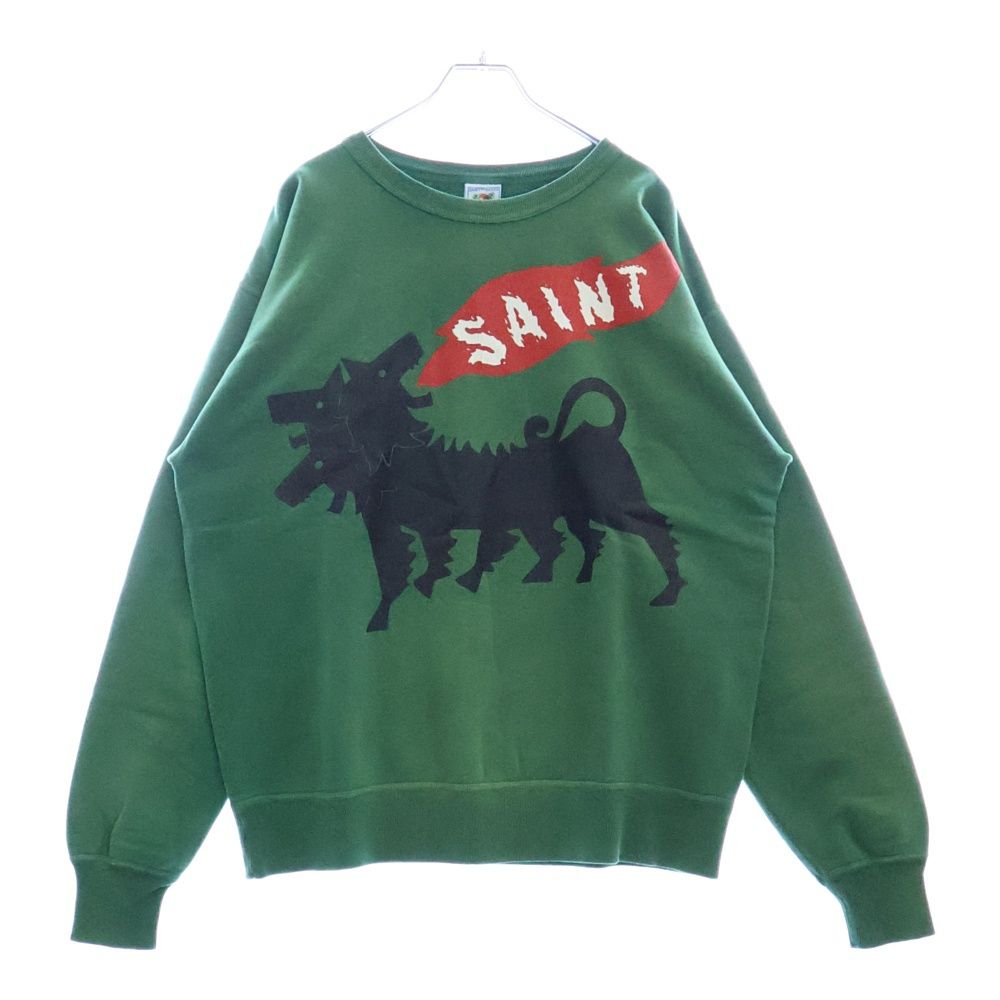 SAINT MICHAEL (セントマイケル) 23AW CRW N SWT/ CERBERUS プリント