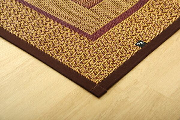 い草 花ござ ラグマット|絨毯 日本製 抗菌 防臭 消臭 調湿 不織布 防傷 〔リビング〕 WWW_NOITHATQUANGTHANH_NET