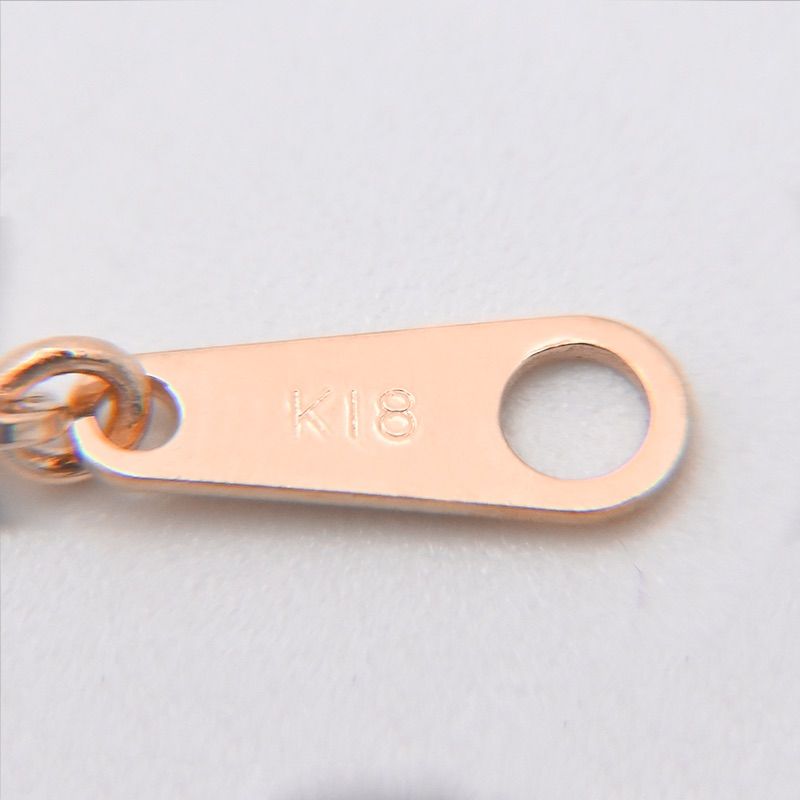 K18PG(18金ピンクゴールド) クリップチェーン ネックレス 3mm幅 3.2g 