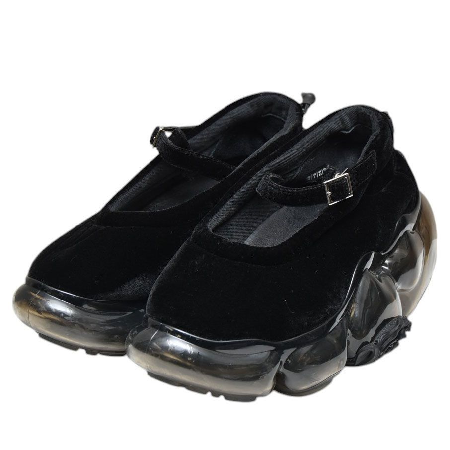 grounds グラウンズ MOOPIE PUMPS BLACK VELVET ムーピー パンプス