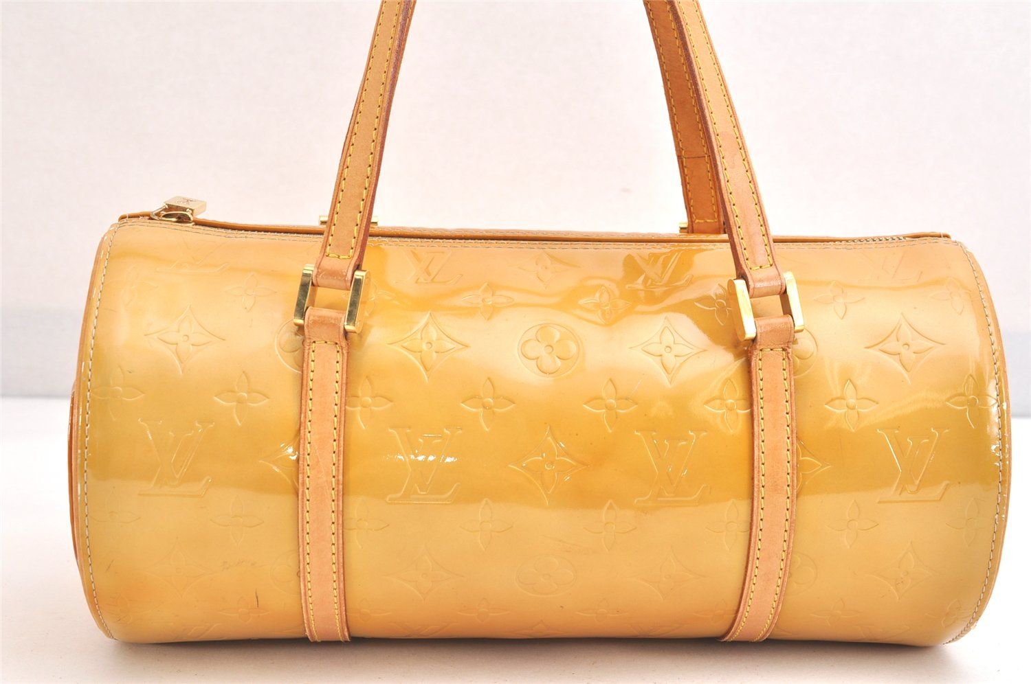 LOUIS VUITTON ルイヴィトン ヴェルニ ベッドフォード ハンドバッグ イエロー ベージュ M91006 LV 2448N