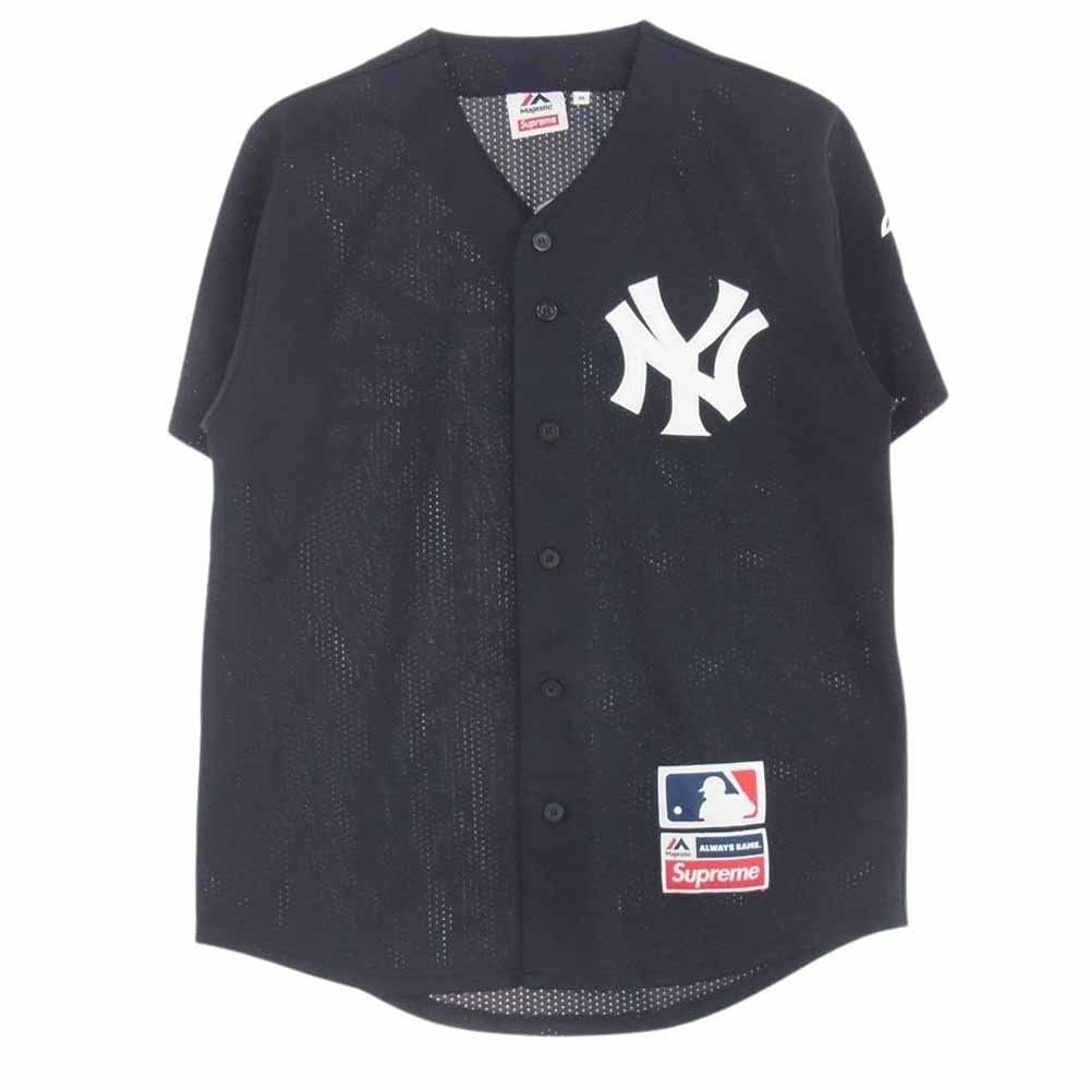 Supreme シュプリーム その他トップス Majestic New York Yankees マジェスティック ニューヨークヤンキース  Baseball Jersey ジャージー ベースボールシャツ ブラック系 M【中古】 - メルカリ