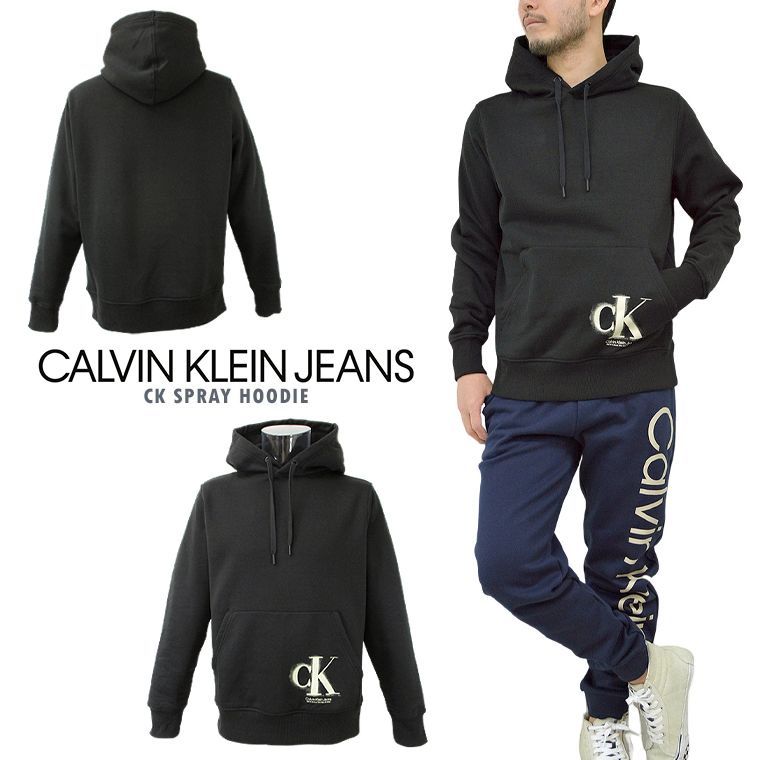 海外限定CALVIN KLEIN JEANS カルバン・クライン 裏起毛フーディ