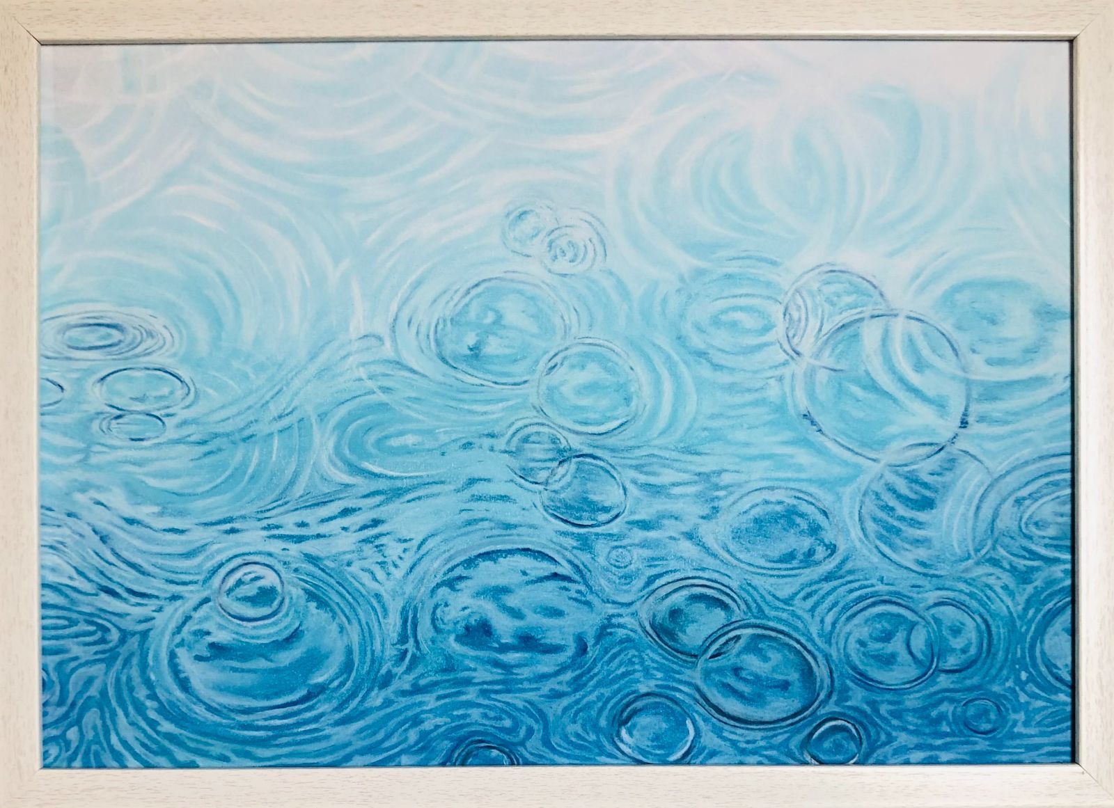 【真作】絵画　渡辺宏　パステル画　ペパーミントの想い　人気画家　名品　T22 真作】絵画渡辺宏パステル画ペパーミントの想い人気画家名品T22