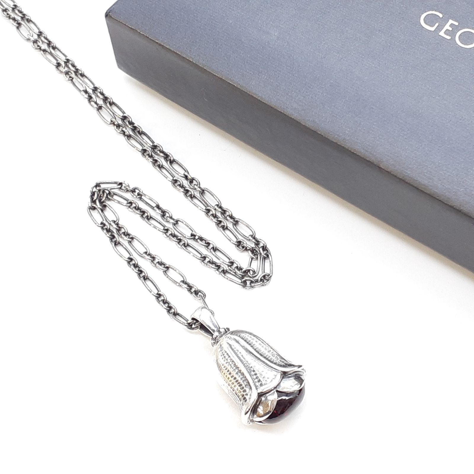 ジョージジェンセン　ネックレス　2007 イヤー　ガーネット　シルバー GEORG JENSEN ジョージジェンセン SILVER シルバー ネックレス 2007年
