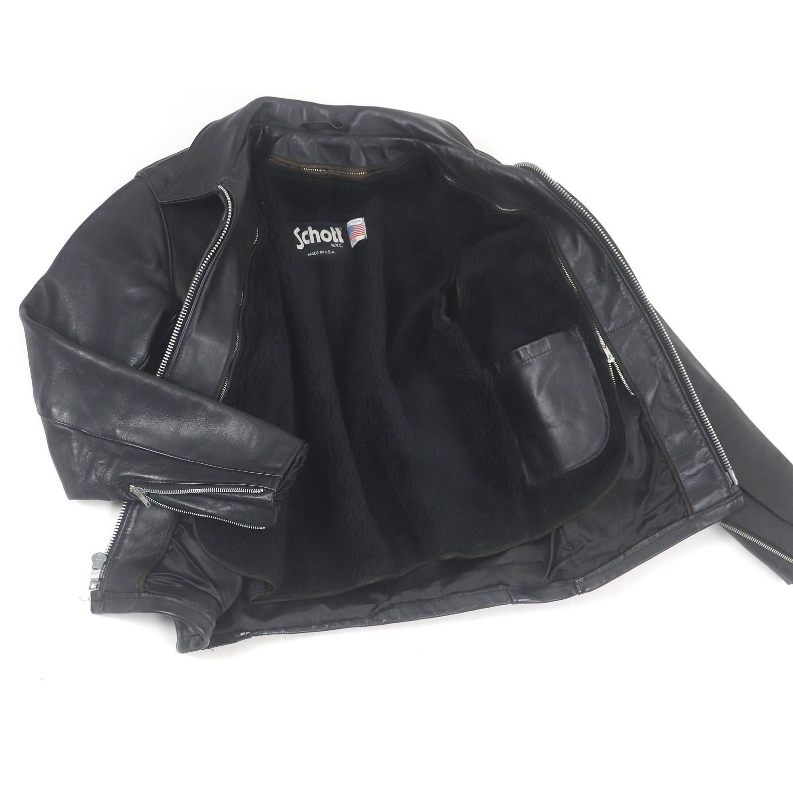 極美品■schott 【36】A-2 フライトジャケット レザージャケット 黒 Amazon | [ショット] SCHOTT 184SM A-2 レザーフライト