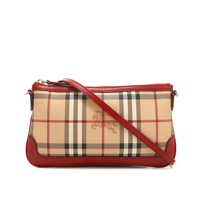 BURBERRY バーバリー ショルダーバッグ ノバチェック PVC レザー 斜め