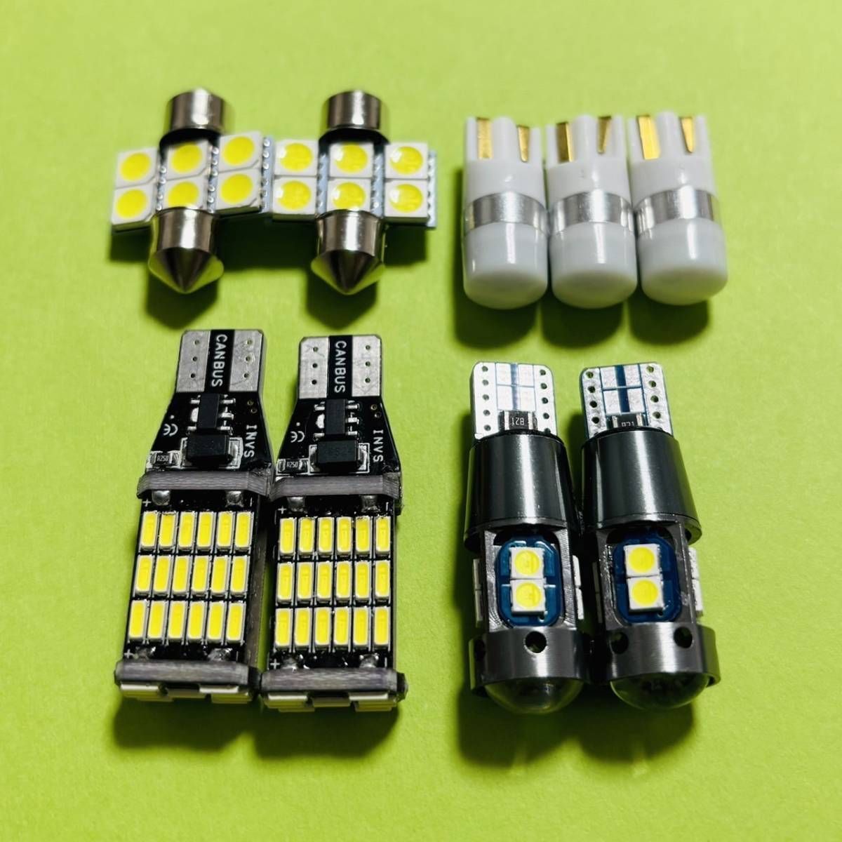 鬼爆光！ホンダ バモス ホビオ T10 LED ルームランプ バックランプ ナンバー灯 9個セット ホワイト ダイハツ HM3 4 HJ1 2 車検対応 パーツ