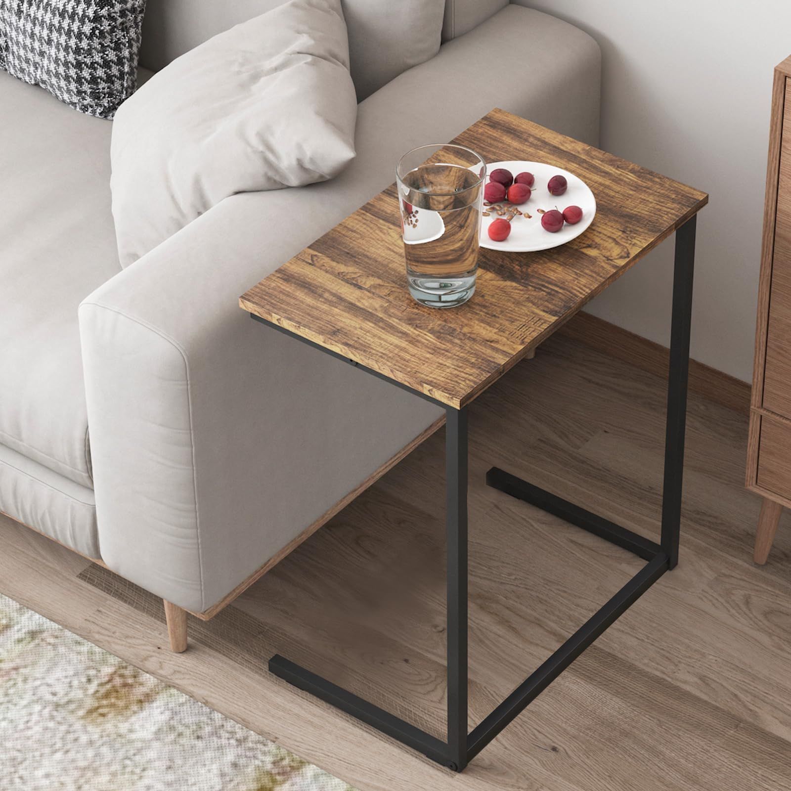 木製 サイドテーブル 高さ55cm ソファー ベッド 机 JW-304 N03 楽天