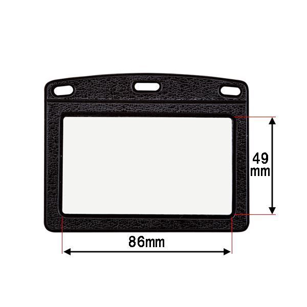 まとめ オープン工業 吊下げ名札 レザー調 ヨコ名刺サイズ 赤 N-123P-RD 1セット 10個 ×5セット