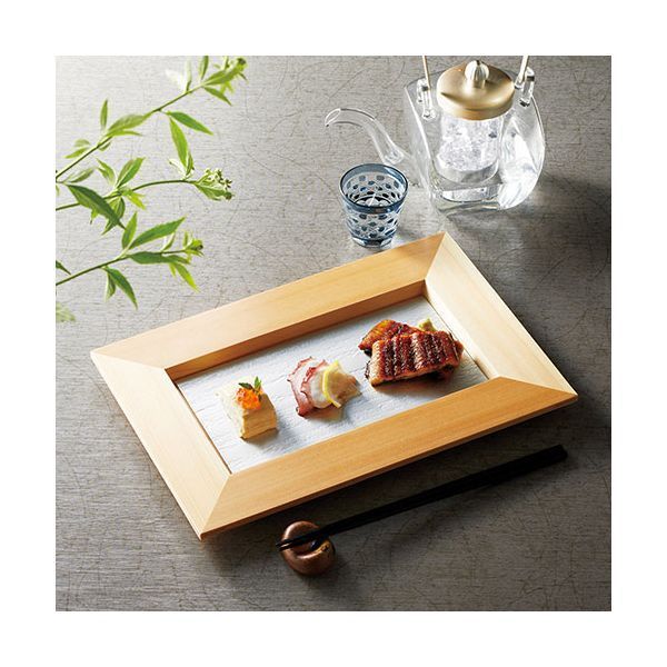 マフラー ヤマコー 用美 業務用 桧 長角皿 アルミ中敷セット yamaco32536