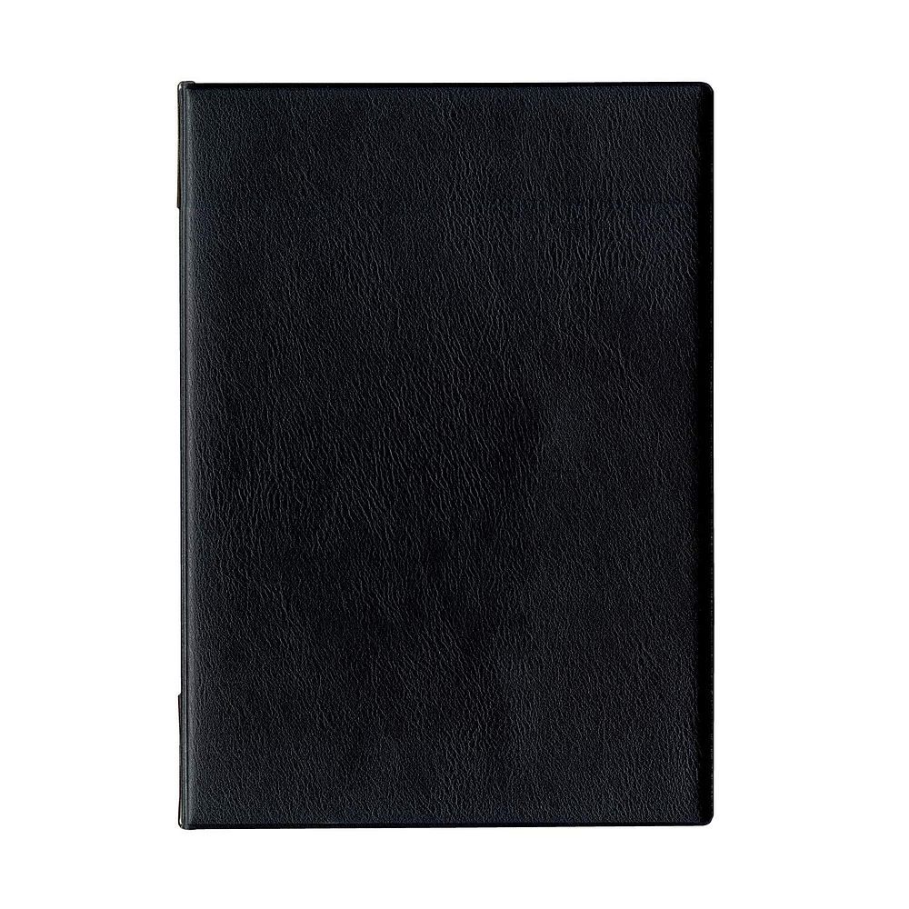 （まとめ買い）オープン工業 メニューファイル レザー調 A4 黒 MN-153-BK 【3冊セット】