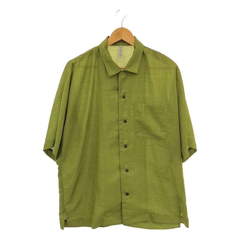 HEALTH / ヘルス | Dolman sleeve shirts テンセル オープンカラー ドルマンスリーブ 半袖シャツ | L | グリーン | メンズ