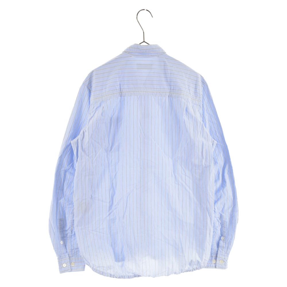 UNDERCOVER (アンダーカバー) 17SS 縮絨ストライプ柄長袖シャツ ブルー