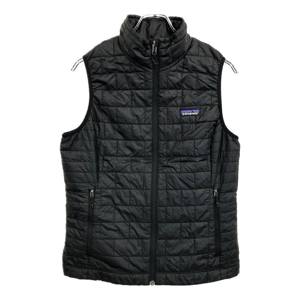 00年代 patagonia パタゴニア ナノパフベスト PRIMALOFT アウトドア ブラック レディース M 古着 U3788