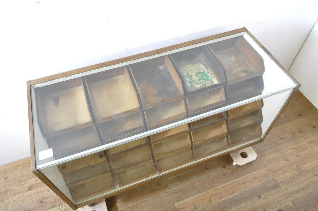 事前問合せ必須 シャツケース イギリスアンティーク ガラスケース