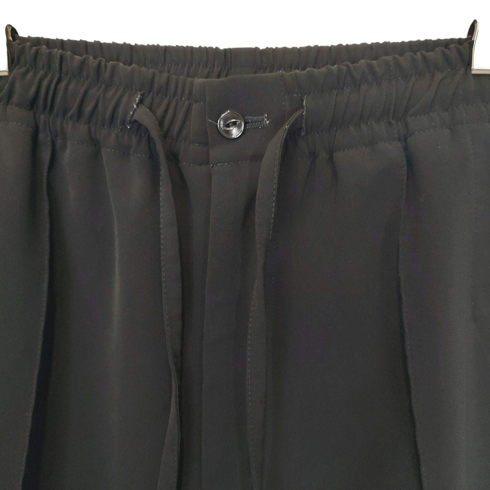 Needles パイピング フレア パンツ カラー ブラック×ピンク センタープレスボックスパンツ 【スピード配送】 | 【公式