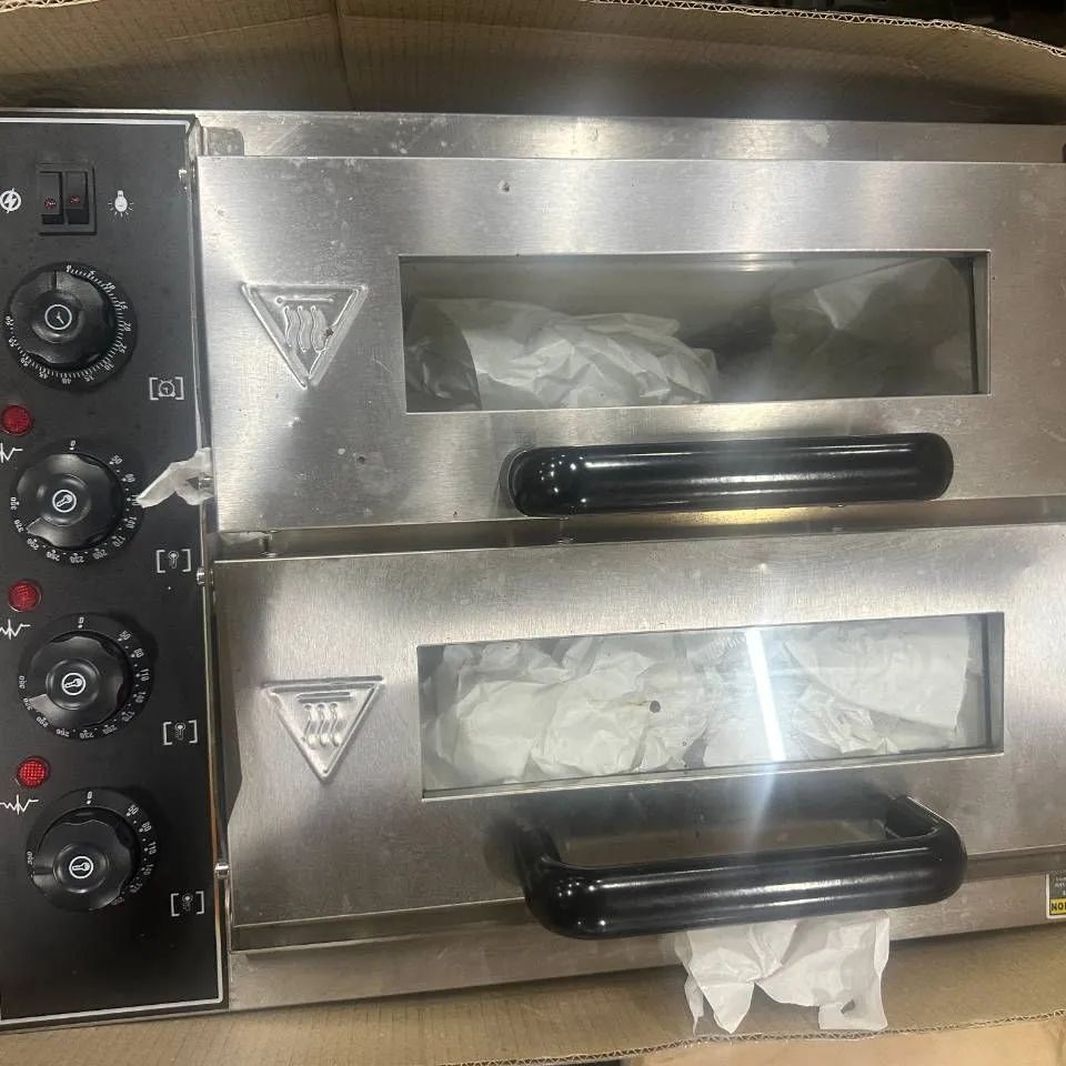 電気ピザオーブン 業務用 二層ピザオーブン 業務用ピザメーカー 二層 16インチ対応 50 350℃調整 ステンレス鋼製 防錆性あり お手入れ簡単 ピザ パン エッグタルト 家庭用