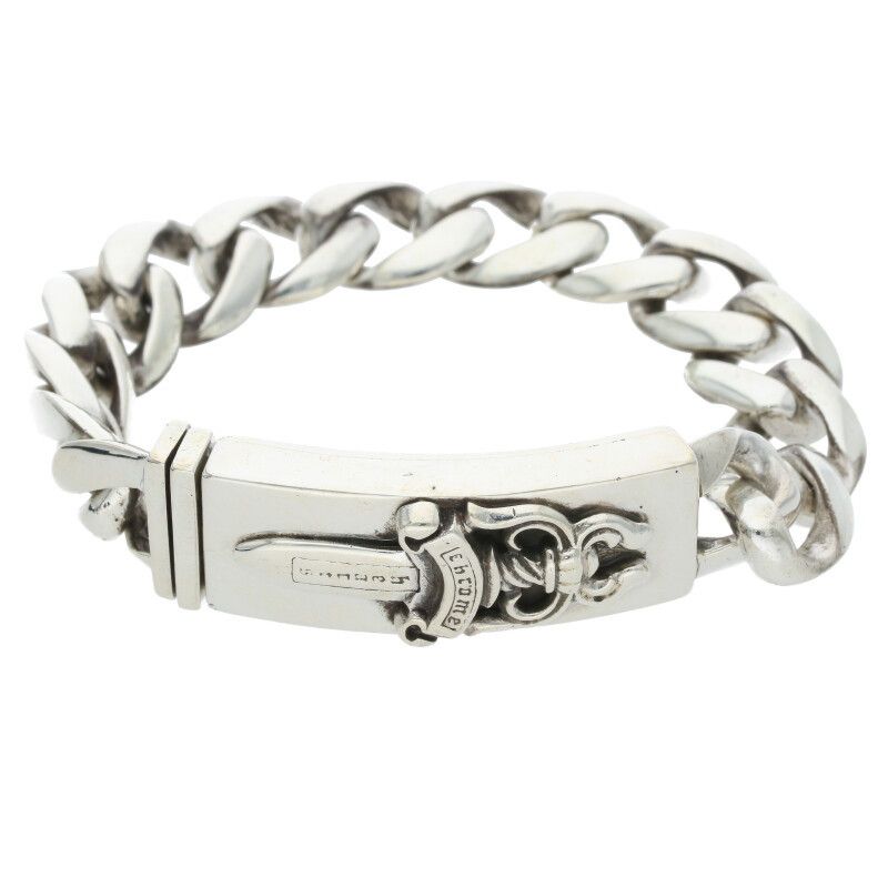 アクセサリー ChromeHearts/ID Dagger Authentic [Chrome Hearts] DAGGER ID BRACELET WITH FANCY