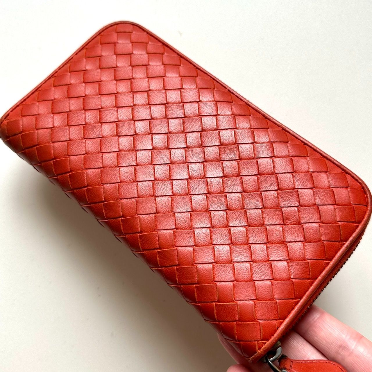 ボッテガヴェネタ BOTTEGA VENETA 長財布 イントレチャート オレンジ