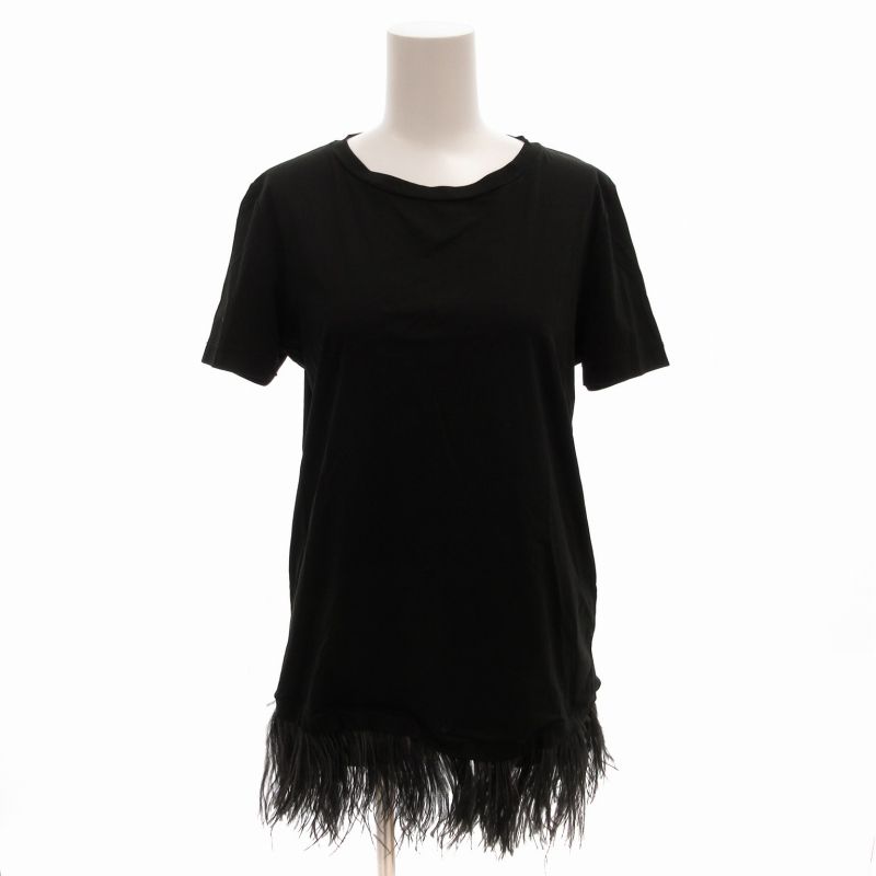 JIL SANDER 2way半袖トップス シースルー JIL SANDER ジルサンダー シースルー トップス 黒 半袖 s
