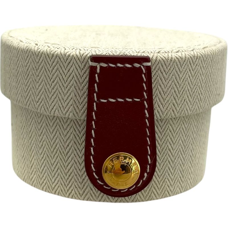 エルメス HERMES ウォッチケース ボルドー GD金具 トワル ユニセックス その他小物