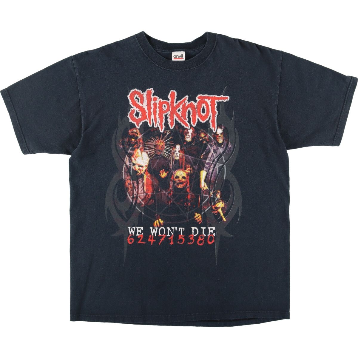 古着 00年代 anvil SLIPKNOT スリップノット 両面プリント バンドT 