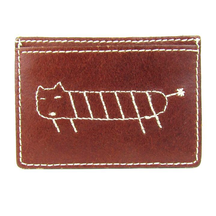 ツモリチサト パスケース カードケース レザー ブランド 小物 レディース ブラウン TSUMORI CHISATO 【中古】