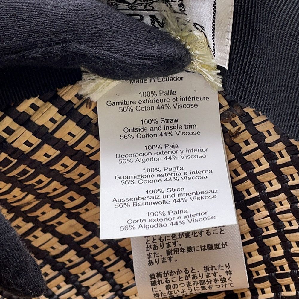 エルメス ハット ストローハット サイズ58 HERMES 麦わら帽子