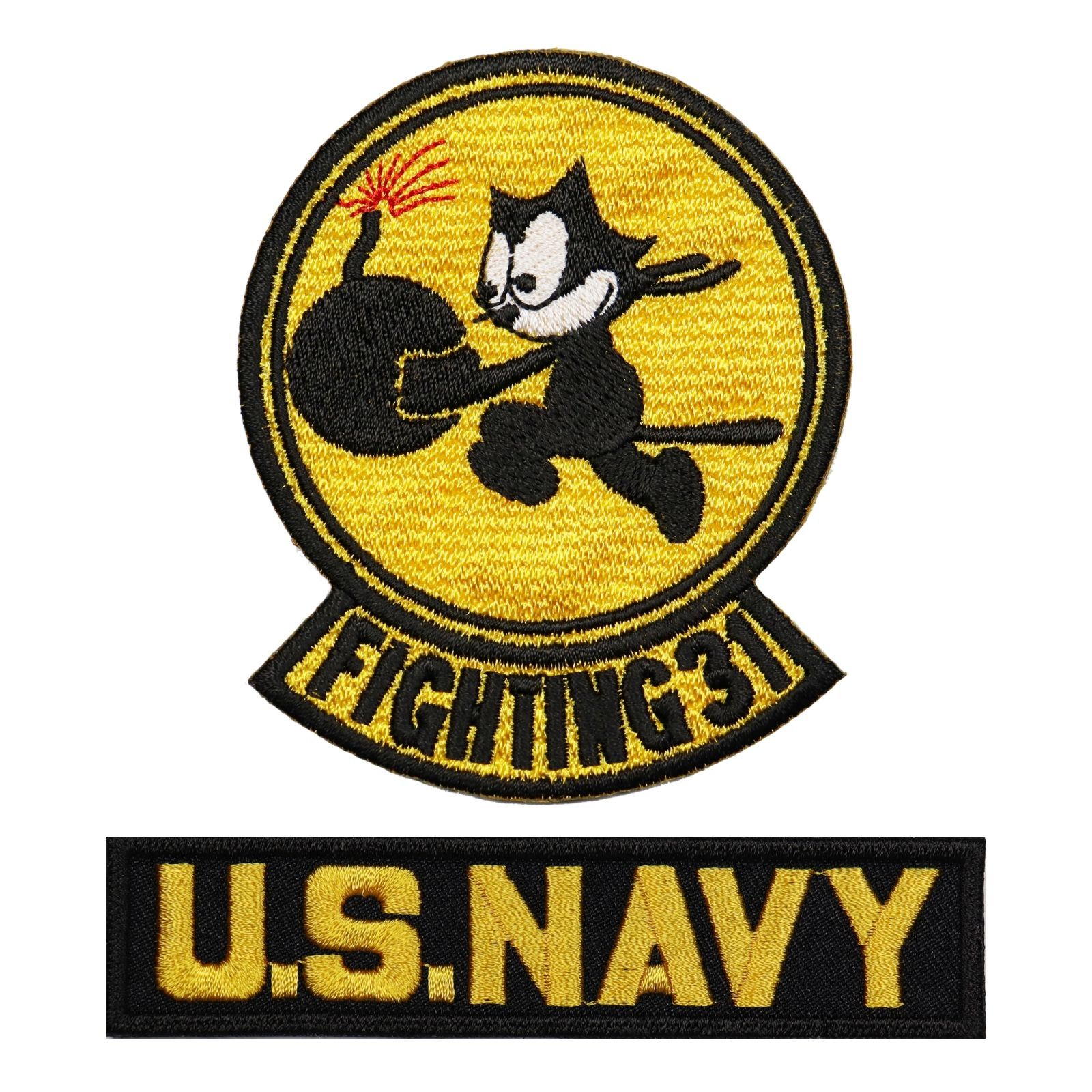 アイロン接着 アメリカ海軍 戦闘攻撃飛行隊 VFA 31 + NAVY タブ