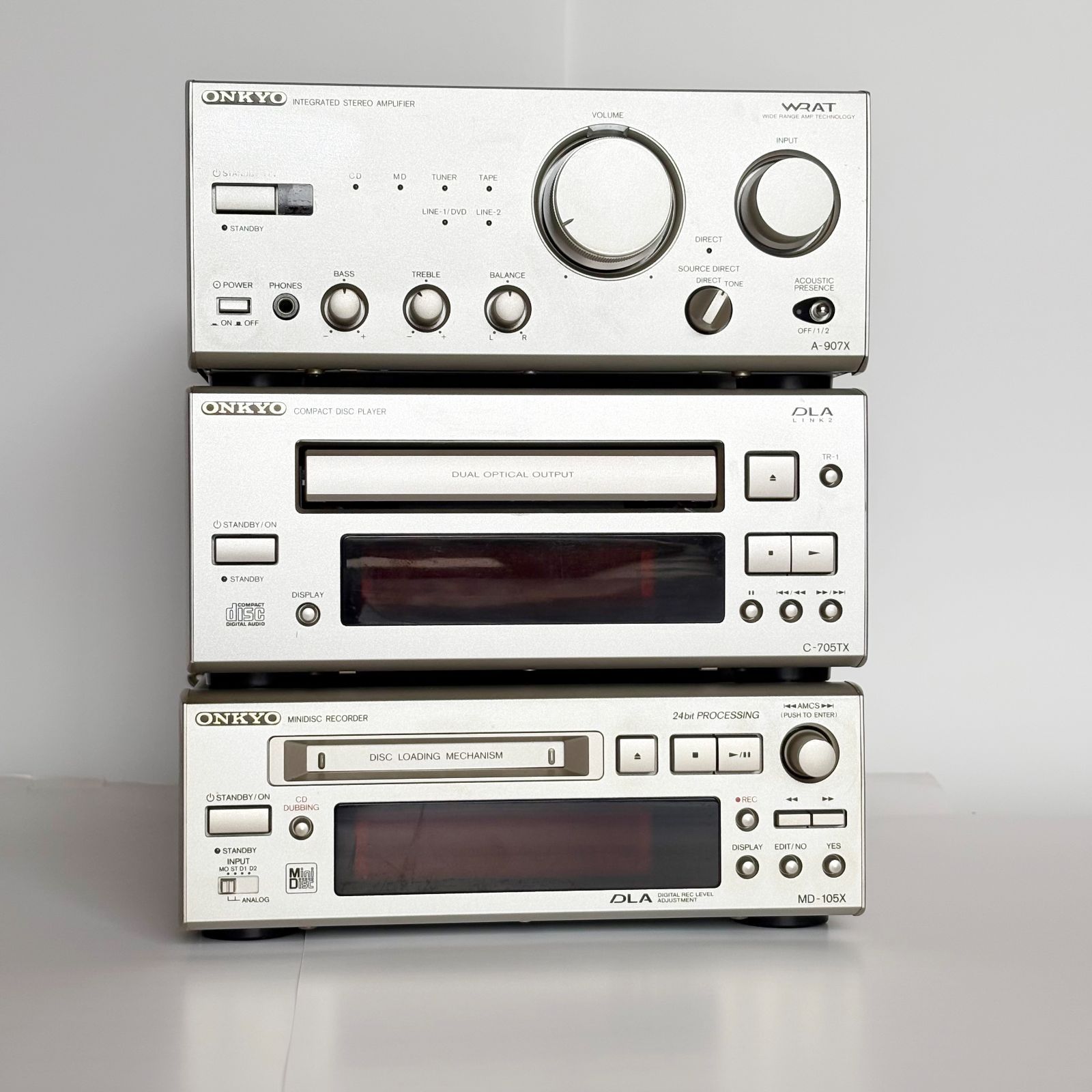 ONKYO INTEC205 アンプ A-907X その他 CD MD セット
