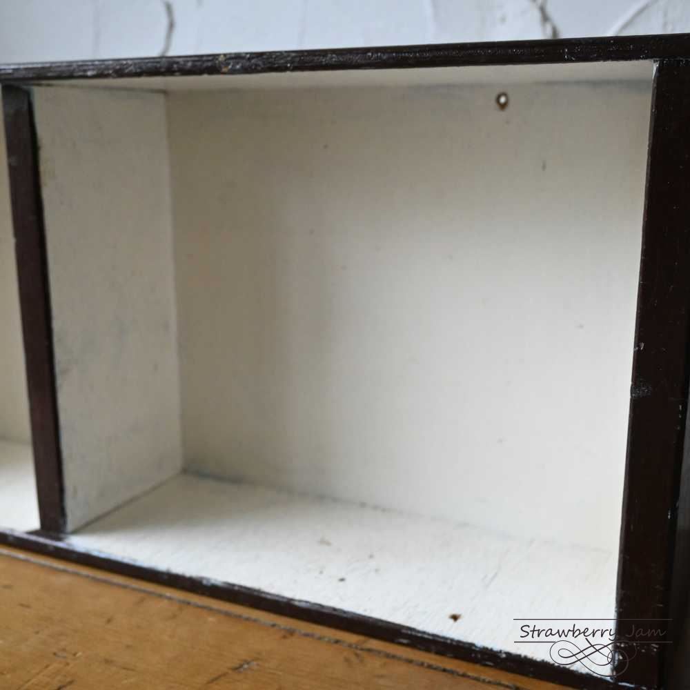 IFU-347 英国アンティーク シェルフ ボックス 木箱 棚 ウォール