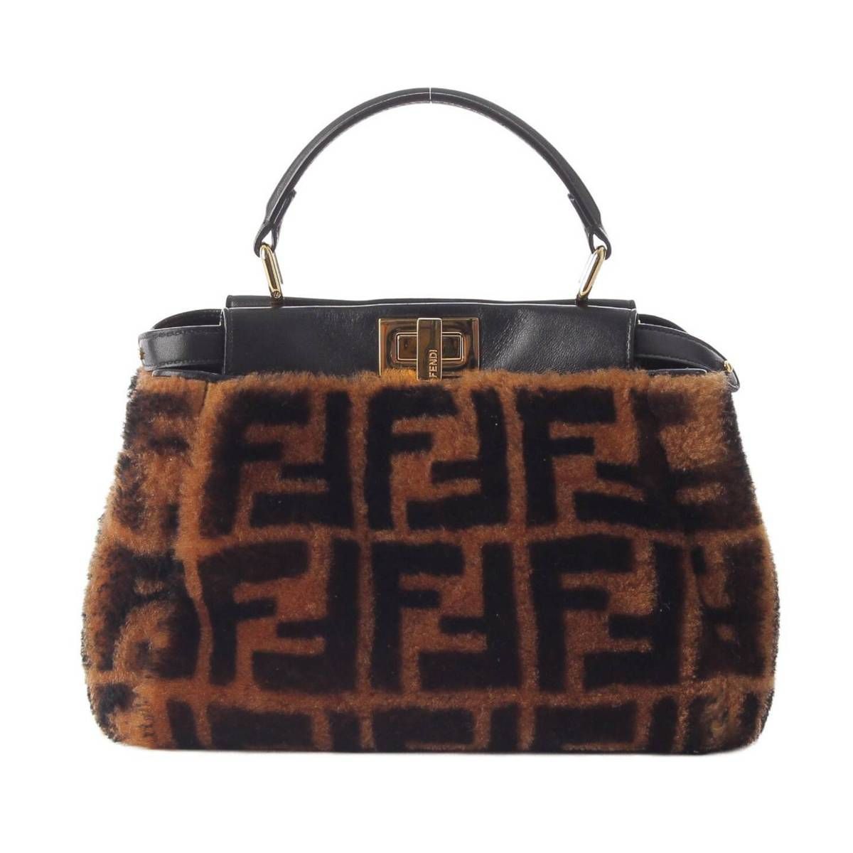 フェンディ FENDI ピーカブー ミニピーカブー ズッカ ハンドバッグ 