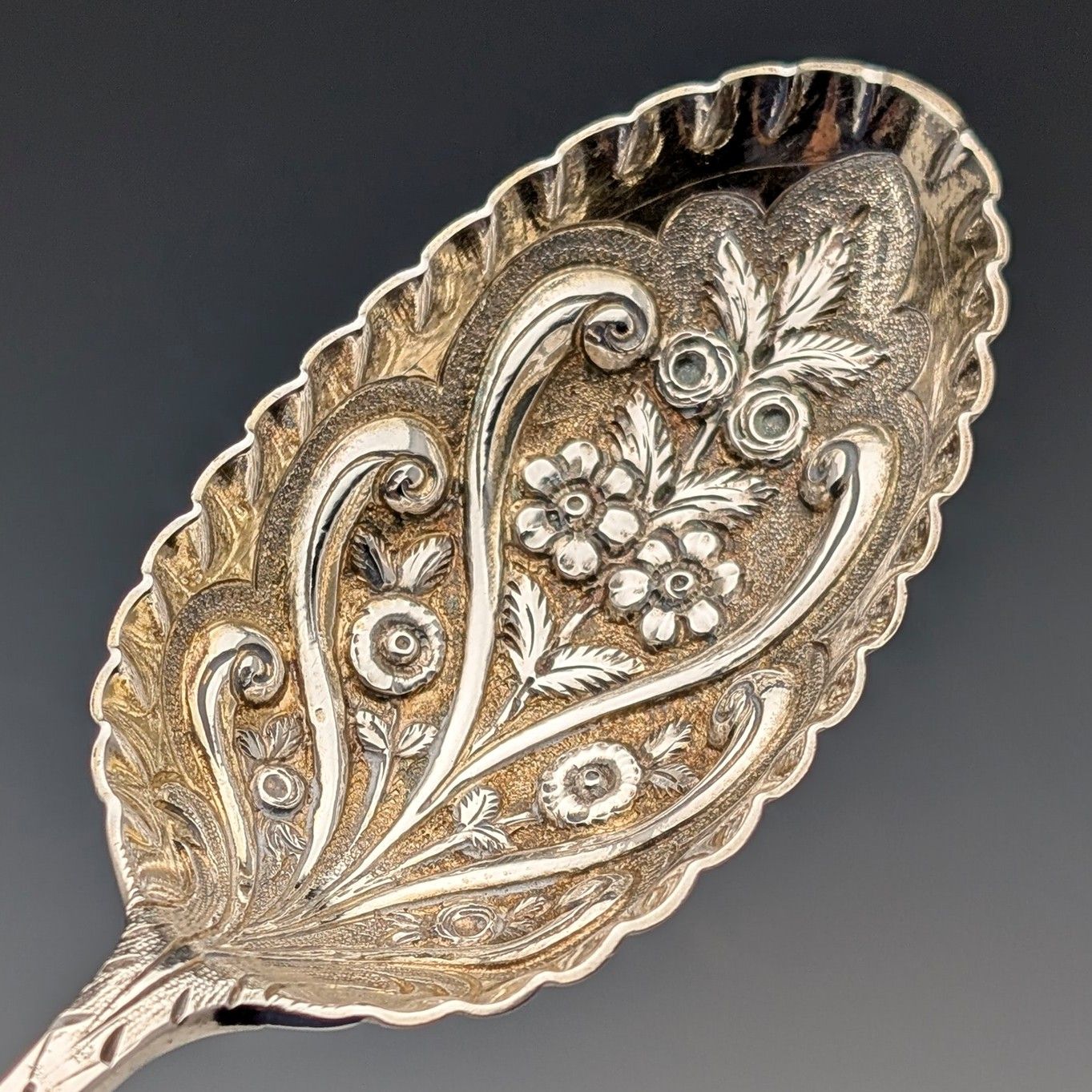 1803年 英国ジョージアン アンティーク 純銀製 ベリースプーン ペア Thomas Wallis II 1803年 英国ジョージアン アンティーク 純銀製 ベリースプーン