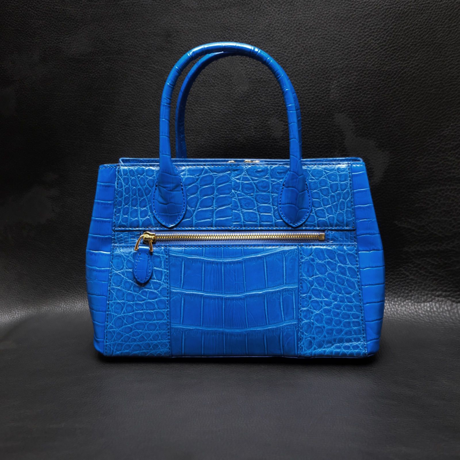 三京商会 クロコダイル＆牛革型押し ハンドバッグ 2way