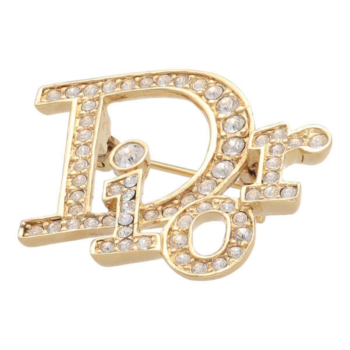 極美品✨️Christian Dior●ブローチ●ラインストーン●スター●ゴールド 中古】 Christian Dior クリスチャン・ディオール ブローチ ロゴ