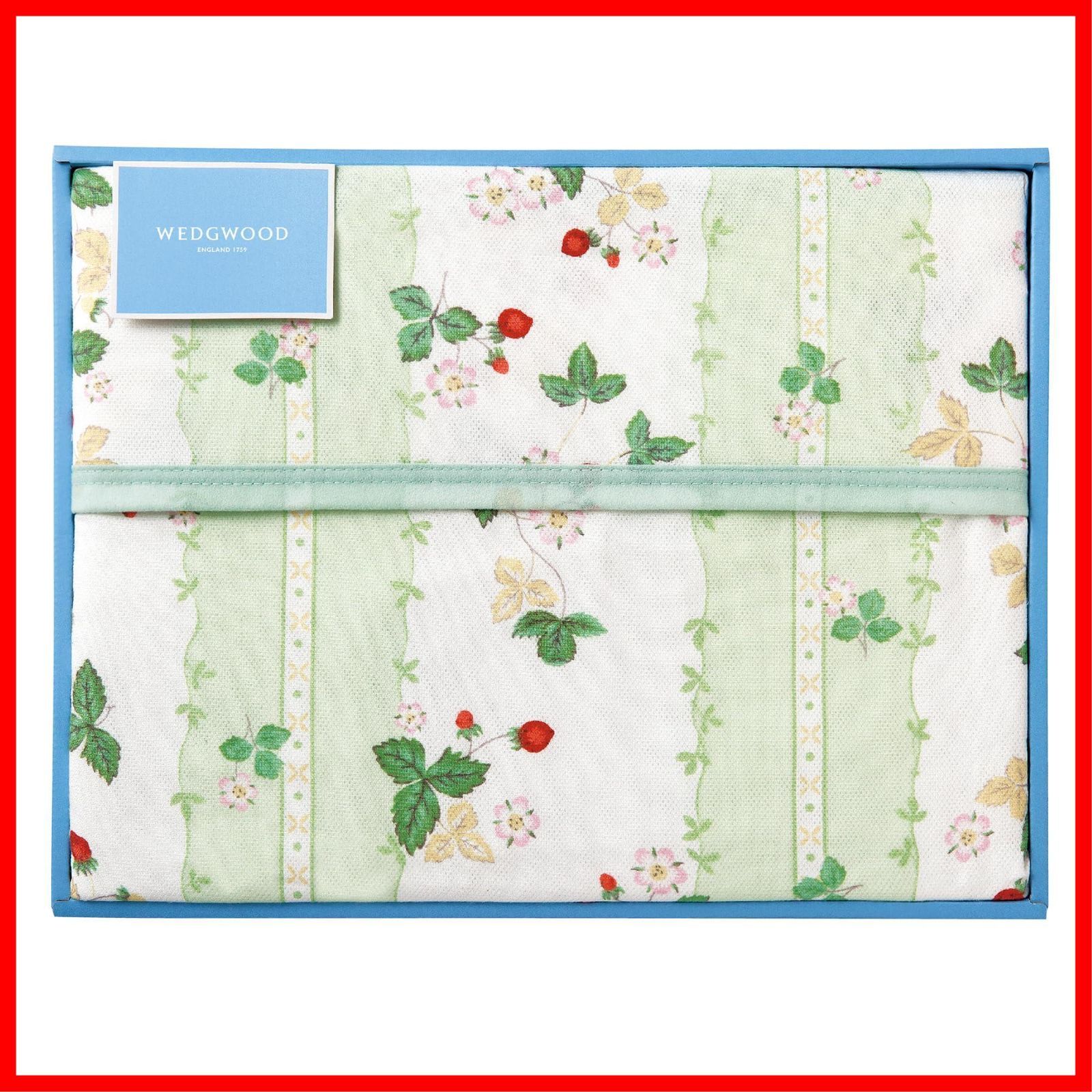 【特価商品】nishikawa 【 西川 】 綿毛布(毛羽部分) シングル ギフト 洗える(ネット使用) ウェッジウッド ワイルド ストロベリー グリーン FQ82601011
