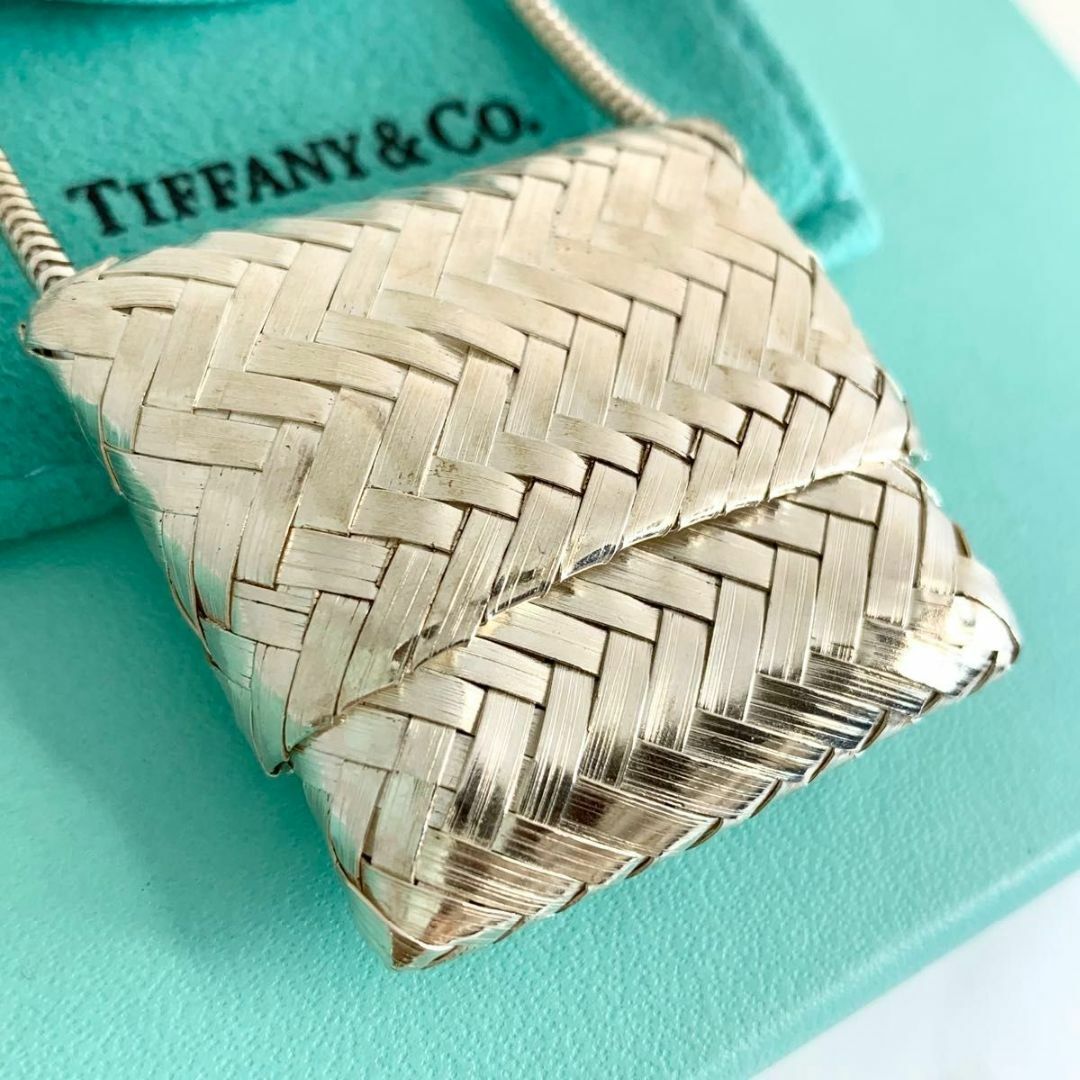 箱袋付き ティファニー イントレチャート バッグ ケース ネックレス T104e ティファニー イントレチャート バッグ ピルケース メッシュ