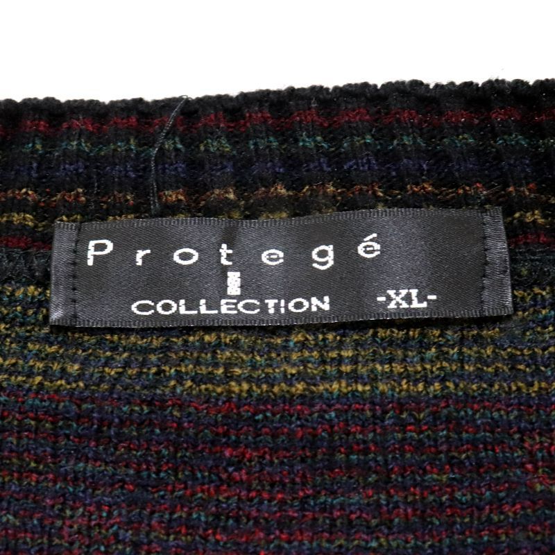 90s USA製 vintage Protege COLLECTION 総柄 3D ニットセーター